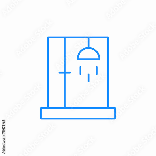 shower cabin icon sign vector