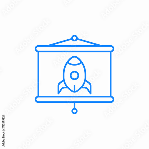 startup presentation icon sign vector