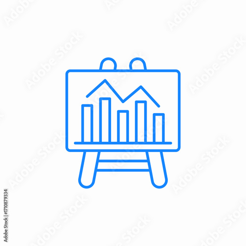 statistical graphics icon sign vector