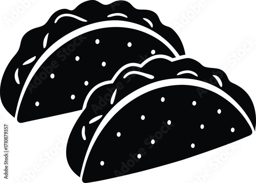 vector illustration of a black and white umbrella