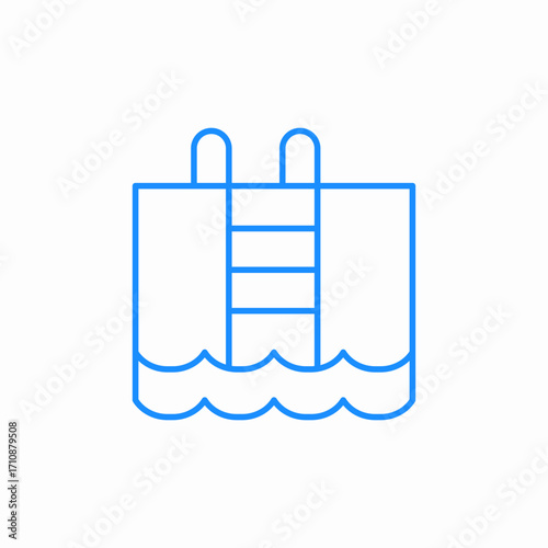 swimming pool icon sign vector