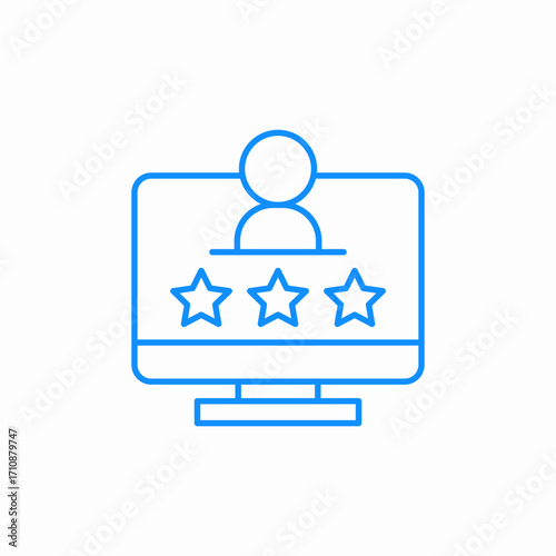 user rating icon sign vector
