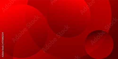 White circle geometric red abstract background. vecto