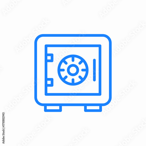 bank safe icon sign vector