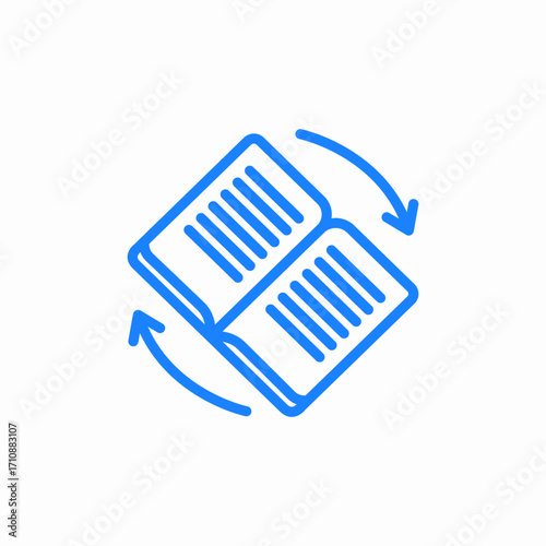 book exchange rotate icon sign vector