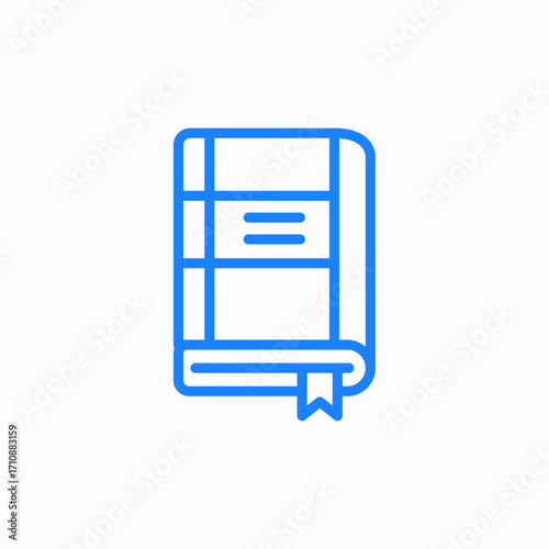book reading bookmark icon sign vector