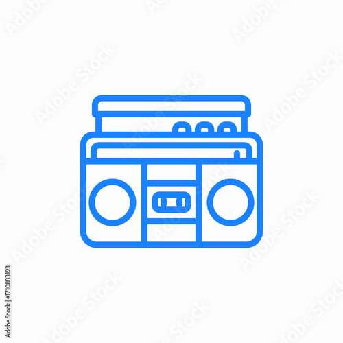 boombox player icon sign vector