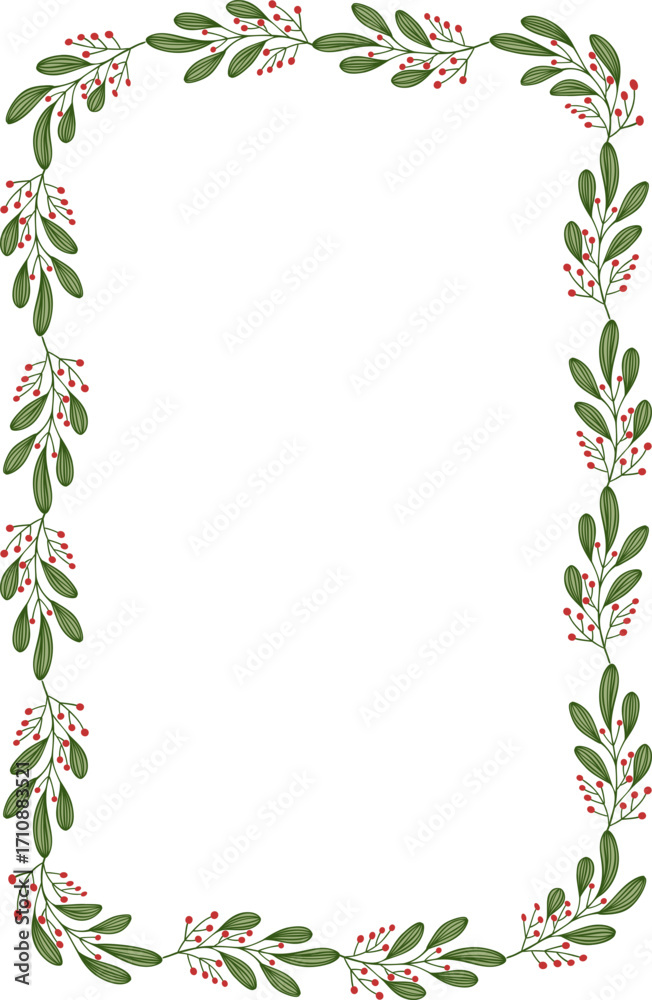 Naklejka premium Christmas Border Frame