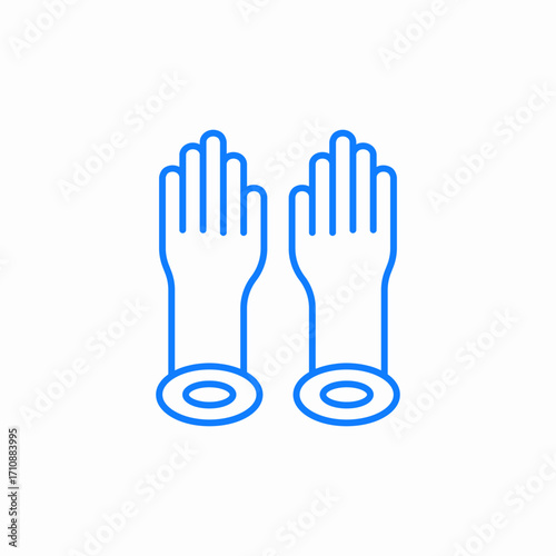 cleaning gloves icon sign vector