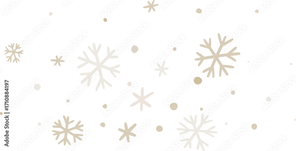 Fototapeta premium Falling Snowflake Doodle