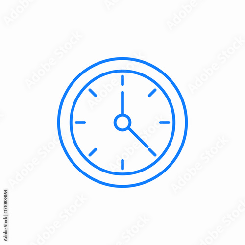 clock time icon sign vector