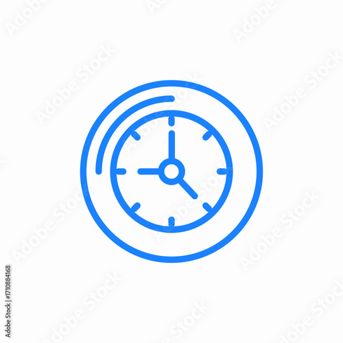 clock time hour icon sign vector