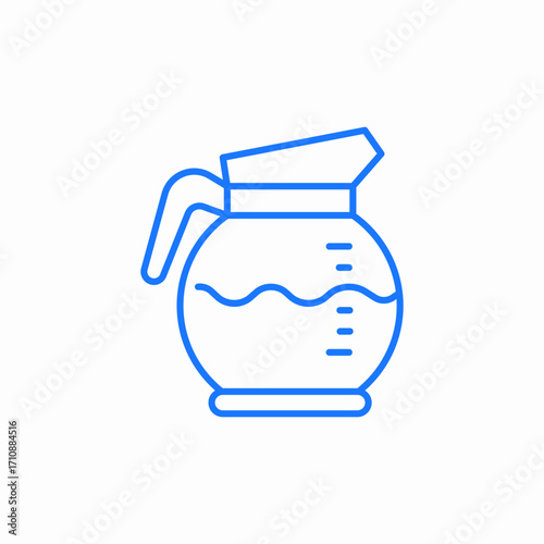 coffee carafe icon sign vector