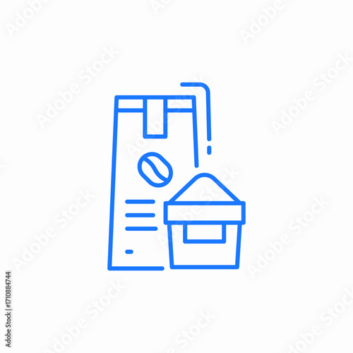 coffee package icon sign vector