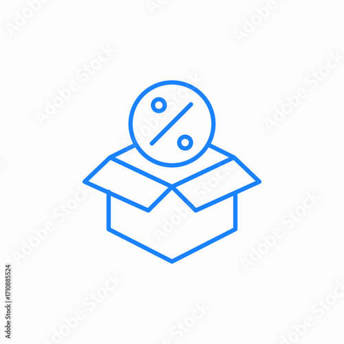 discount box icon sign vector