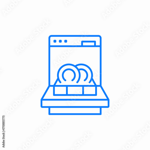 dishwashing finished icon sign vector