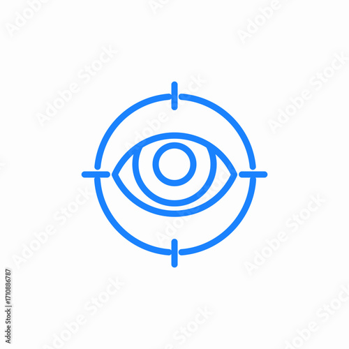 focus survillance icon sign vector