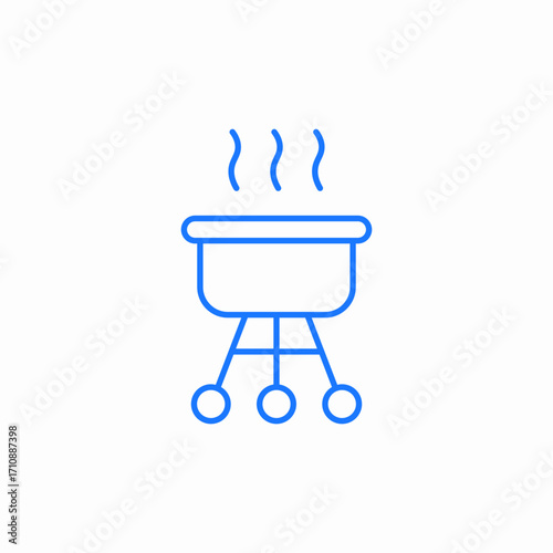 grill bbq icon sign vector