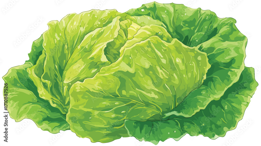 Fototapeta premium Fresh Lettuce Vegetable for Delicious Cooking Meals