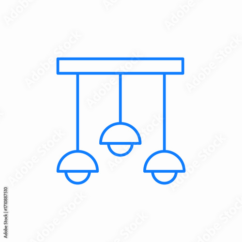 hanging lamps icon sign vector