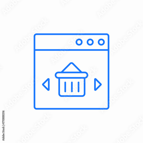 online shopping icon sign vector