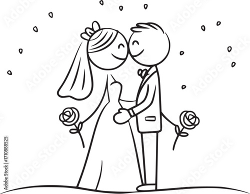 Eternal Vows: A tender moment of unity as a couple pledges everlasting love. This illustration captures the beginning of their shared journey, marked by devotion, hope.