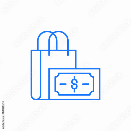 purchase bag icon sign vector
