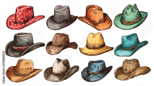 Stylish Collection of Cowboy Hats for Men - Western Headwear Fashion Photography