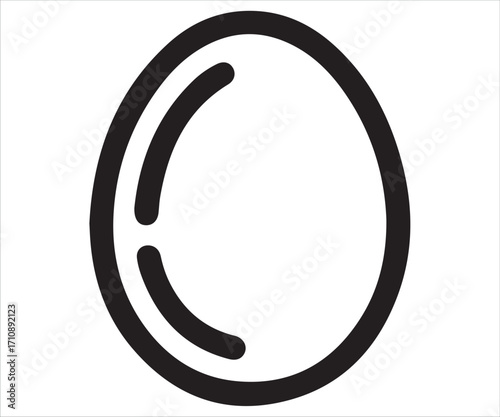 Fried egg silhouette isolated breakfast food vector illustration