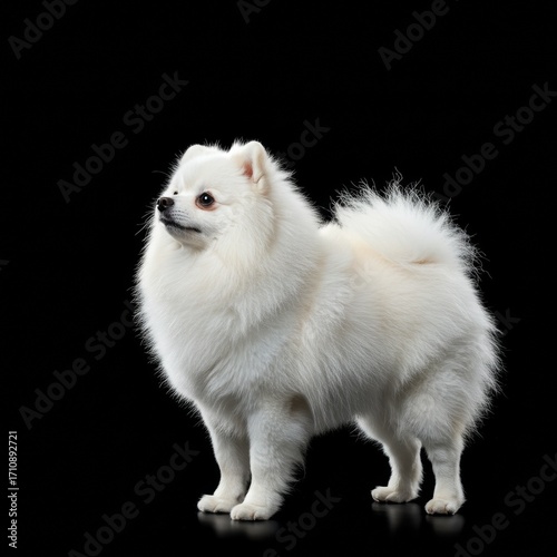 Wallpaper Mural white pomeranian dog Torontodigital.ca