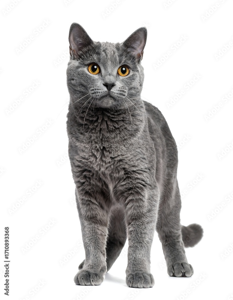 Fototapeta premium Gray cat portrait (1)