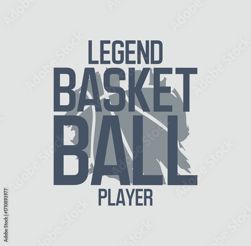 Legend Basketball Player – Basketball Sports Graphic T-Shirt Design, Sport typography, t-shirt graphics, poster, banner, flyer, print and postcard
