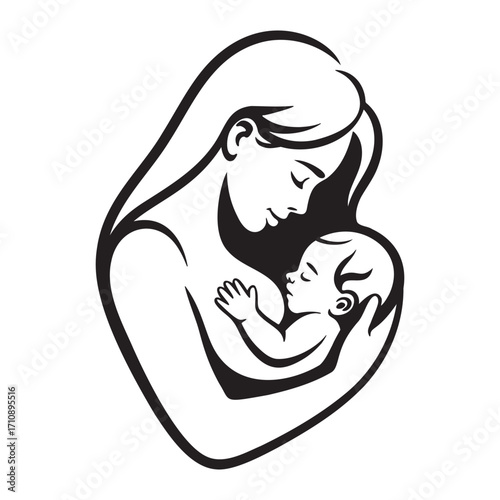 Motherhood Moment: Gentle Breastfeeding Bond Between Mom and Baby