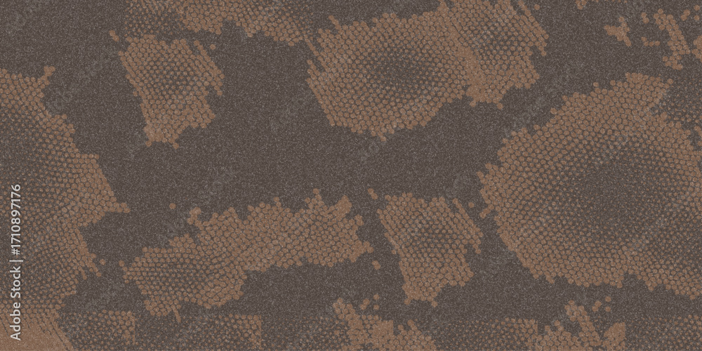 Fototapeta premium Seamless retro camouflage pattern on a green leather fabric with a vintage floral texture. Dirty surface design for vintage style artwork. Subtle artistic rough surface effect. textured, nature, brown