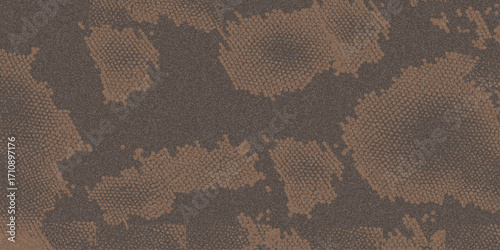 Seamless retro camouflage pattern on a green leather fabric with a vintage floral texture. Dirty surface design for vintage style artwork. Subtle artistic rough surface effect. textured, nature, brown