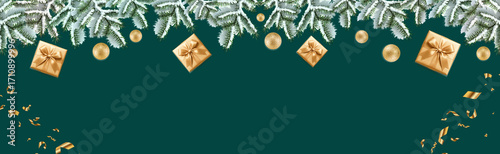 Tableau sur toile Merry Christmas festive background