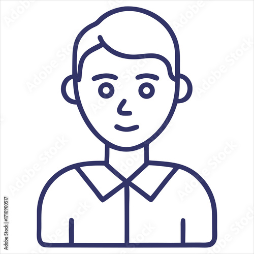 Young person portrait male head