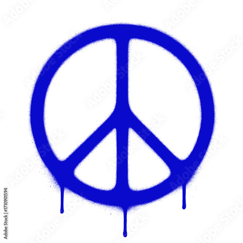 logo of peace - mural spray paint art style