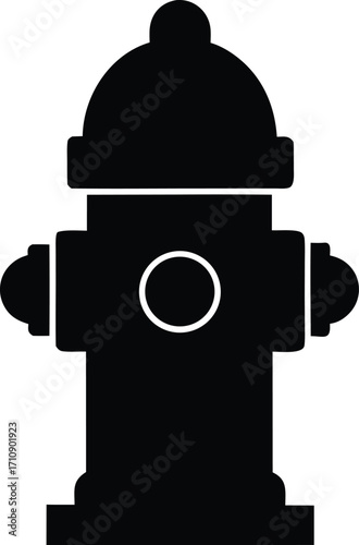 fire hydrant silhouette vector illustration