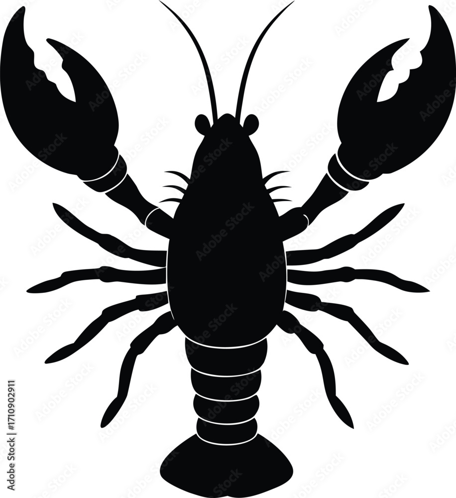 Obraz premium lobster silhouette vector icon,vector icon