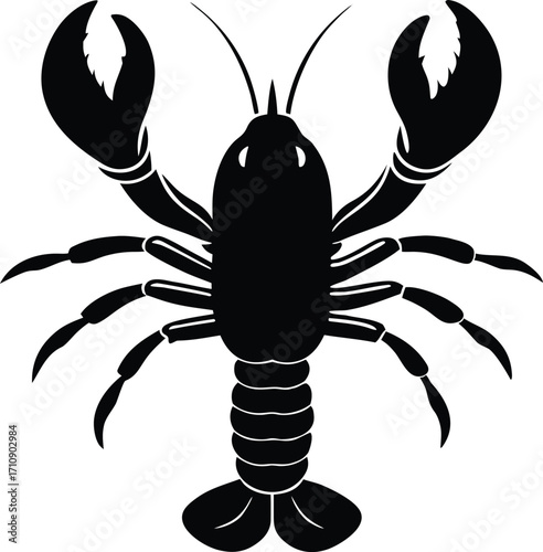 lobster silhouette vector icon,vector icon