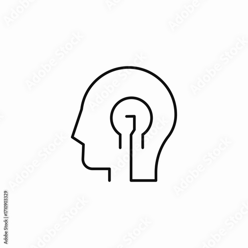 idea generation brain icon sign vector