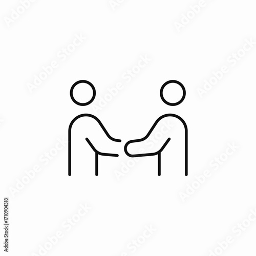 partnership handshake agreement icon sign vector