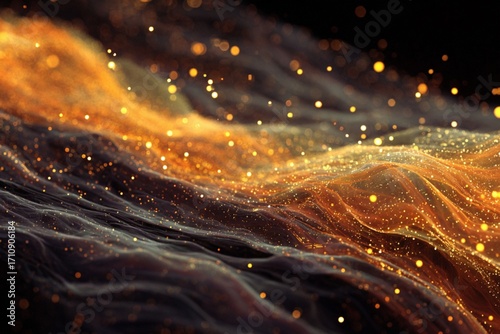 An abstract cosmic visualization of a bright supernova illuminating a dark nebula within the endless universe