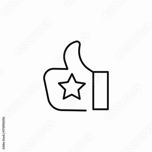 thumbs up star icon sign vector
