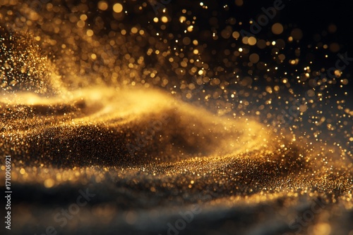 Glistening drops on a dark surface reflect a cosmic glow of nebulae and stars across the universe