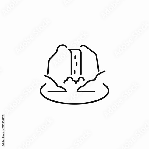 waterfall icon niagara icon sign vector