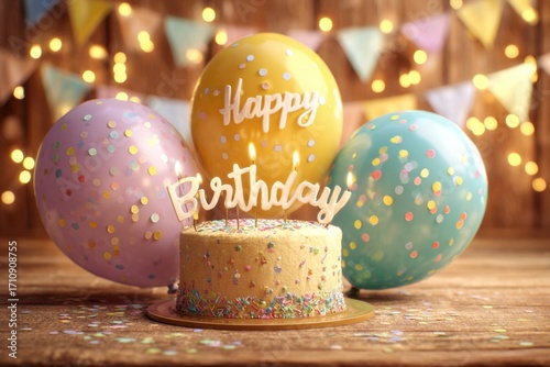 Colorful painted Easter eggs with ribbon on a wooden background are a traditional spring holiday decoration