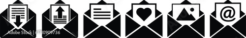 Email Icons Showing Different Attachment Types