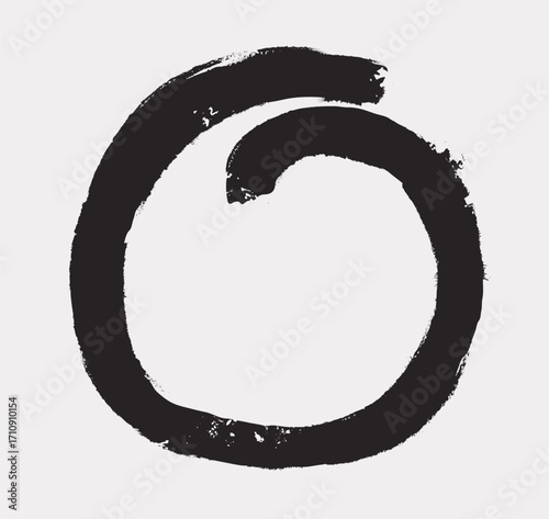 Cartoon vector illustration of circle as a metaphor for wholeness, balance and infinity